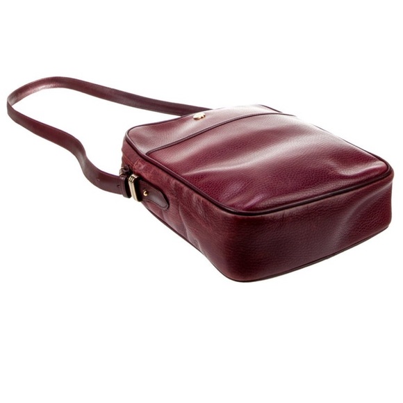 Cartier Crossbody Bag Burgundy Leather Gold-Tone Hardware - Picture 6 of 8